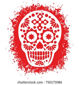 Holy Death, Day of the Dead, mexican sugar skull,grunge vintage design t shirt