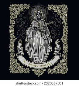 Holy Death, skeleton, grunge vintage design t shirts