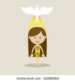 holy design over beige  background vector illustration  