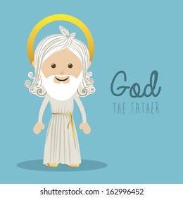 holy design over blue background vector illustration