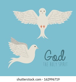 holy design over  blue background vector illustration