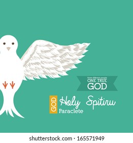 holy design over blue  background vector illustration 