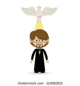 holy design over white  background vector illustration