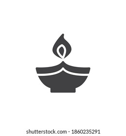 Holy Diya Vector Icon Filled Flat Stock Vector (Royalty Free ...