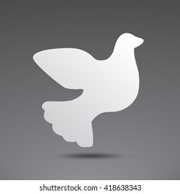 Holy Dove Icon Isolated On White Stock Vector (Royalty Free) 418638343 ...