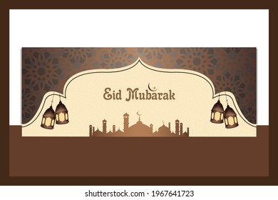 Diseño De Cubierta Web O Social De Eid Mubarak