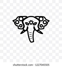 holy Elephant vector linear icon isolated on transparent background, holy Elephant transparency concept can be used for web and mobile