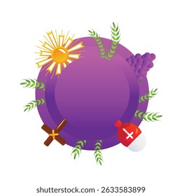 santa eucaristia vetor ilustração em branco.
