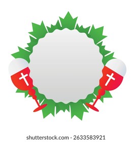 holy eucharist vector illustration on white.