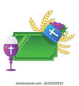 santa eucaristia vetor ilustração em branco.