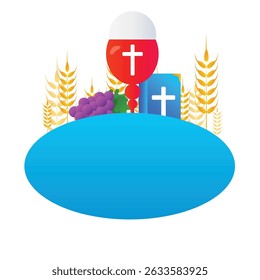 santa eucaristia vetor ilustração em branco.