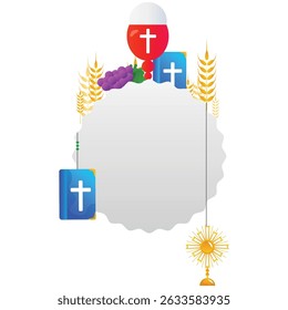 santa eucaristia vetor ilustração em branco.
