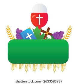 santa eucaristia vetor ilustração em branco.