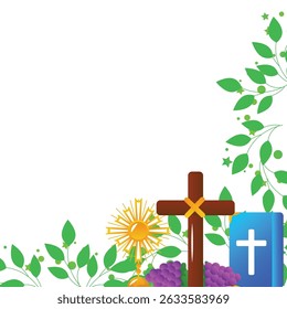 holy eucharist vector illustration on white.