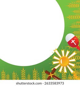holy eucharist vector illustration on white.