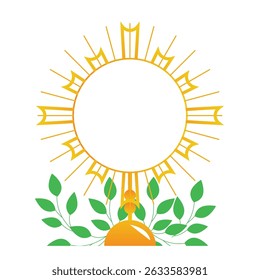 santa eucaristia vetor ilustração em branco.