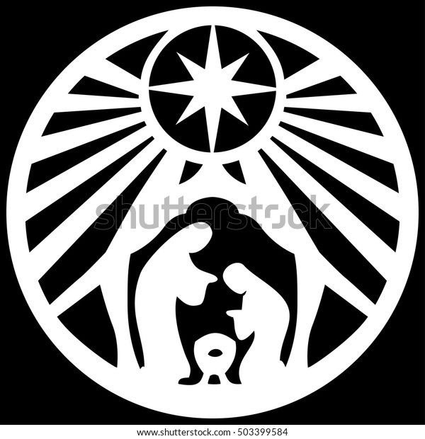 Holy Family Christian Silhouette Icon Vector Stock Vector (Royalty Free ...