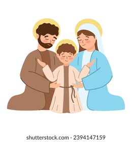 holy family christianity illustration isolated