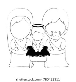 holy family christmas characters
