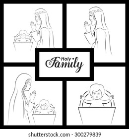 Holy Family digital design, vector illustration eps 10 