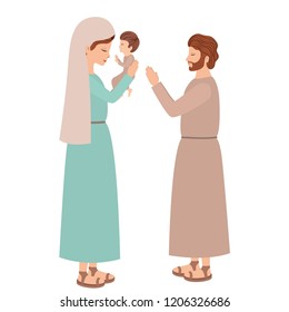 holy family manger characters