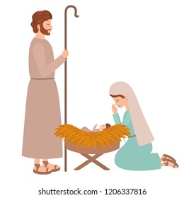 holy family manger characters