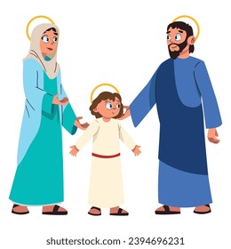 holy family religious illustration isolated