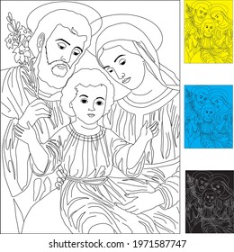 Holy Family in squar format