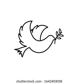 Holy ghost bird, Christianity icon. Simple line, outline vector religion icons for ui and ux, website or mobile application