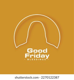 holy good friday background for spiritual belief and hope vector