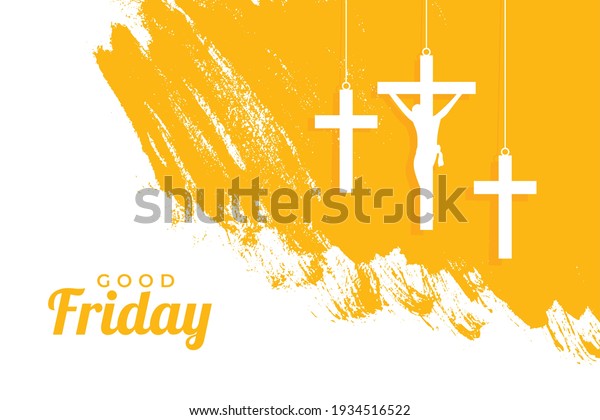 holy\
good friday event background with hanging\
crosses
