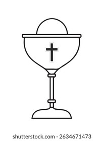 
Holy grail icon handdrawn outline icon.