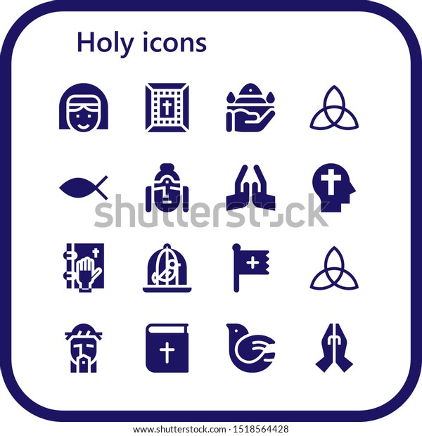 Holy Icon Set 16 Filled Holy Stock Vector (Royalty Free) 1518564428 ...