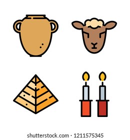 holy icon set. vector set about hebrew icons set.