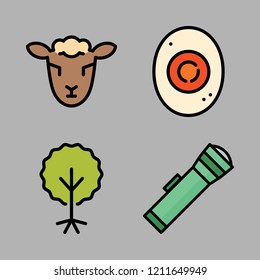 holy icon set. vector set about hebrew and lantern icons set.