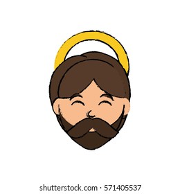 Holy joseph cartoon icon vector illustration graphic design