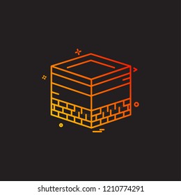 Holy Kaaba icon design vector 
