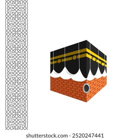 The holy Kaaba isolated over white background