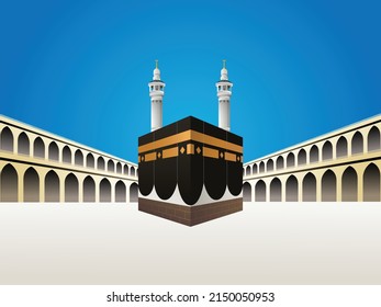 Holy Kaaba Mecca Saudi Vector Illustration Stock Vector (Royalty Free ...