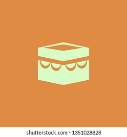 holy kaaba vector icon. flat design