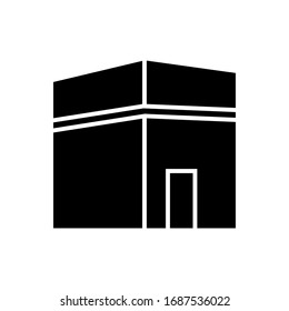 Holy Kaaba vector icon glyph style for your design