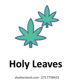 Icono de Vector de hojas sagradas que puede modificarse o editarse fácilmente
