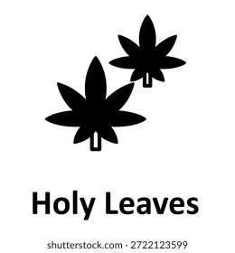 Icono de Vector de hojas sagradas que puede modificarse o editarse fácilmente
