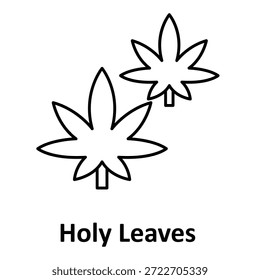 Icono de Vector de hojas sagradas que puede modificarse o editarse fácilmente
