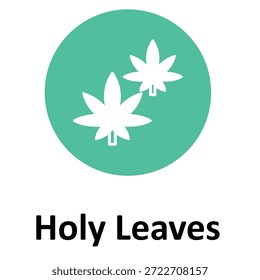 Icono de Vector de hojas sagradas que puede modificarse o editarse fácilmente
