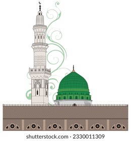 Holy Madina shareef with motif