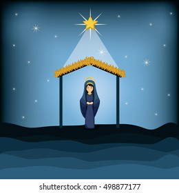 Holy mary cartoon design