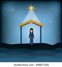 Holy mary cartoon design