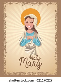 holy mary catholic saint card