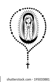 Holy Mary design over white background, vector illustration